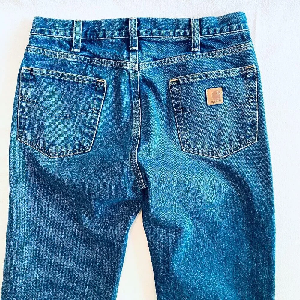 Carhartt straight leg jeans Men's 34 X 30 100% cotton Traditional Fit workwear - Picture 7 of 8